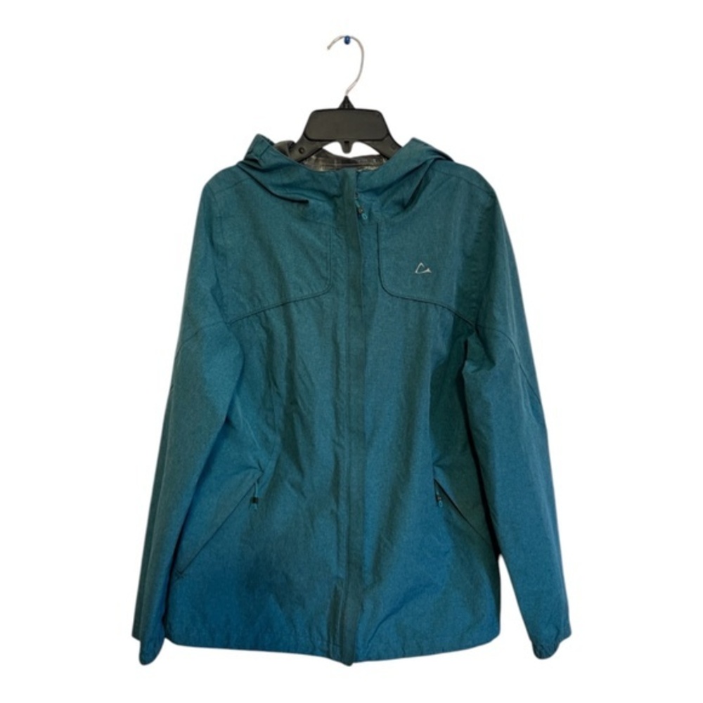 Paradox Womens Rain Jacket Windbreaker Small Hooded Full Zip Teal Green